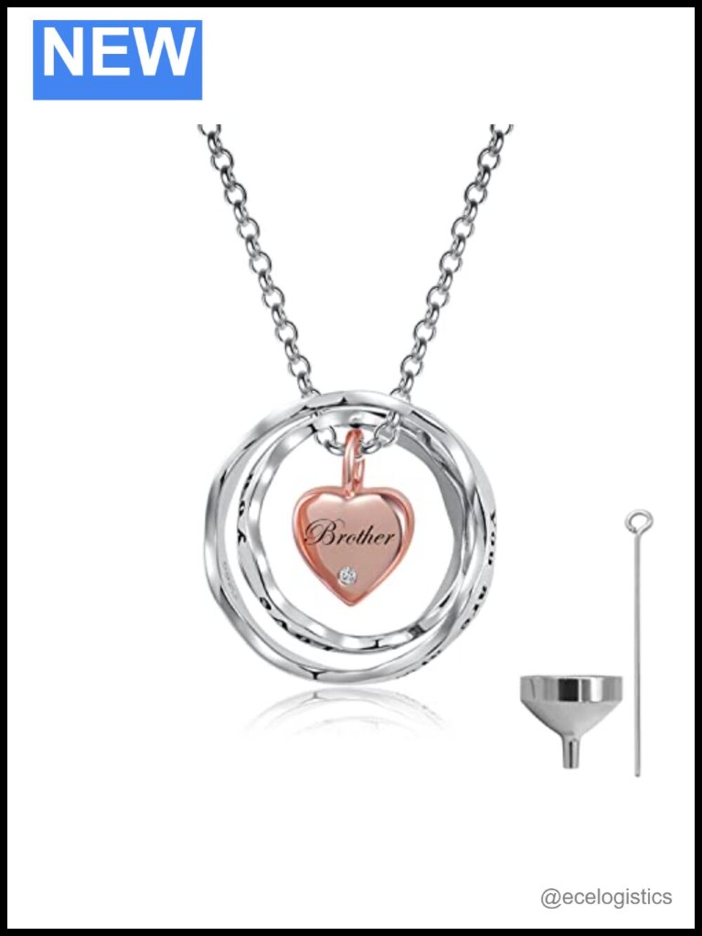 Sterling Silver Cremation Urn Necklace Heart Keepsake for Ashes Memorial